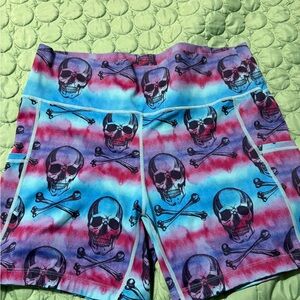 Cvg Colorful Skull Print Shorts